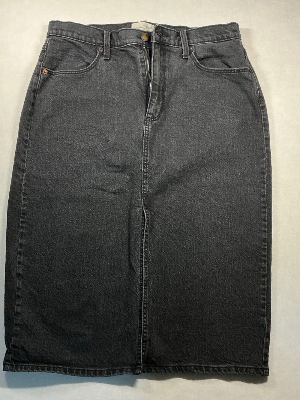 Universal Thread Straight Leg Black Denim Skirt